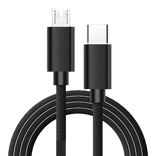 USB-C zu Micro USB Ladekabel 1m Schwarz